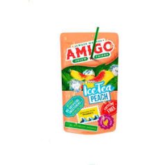 Amigo szívószálas 200ml/Ice tea barack